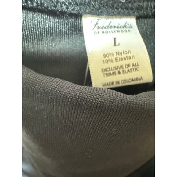 Brand New Frederick's of Hollywood Women's Size Large Black One Piece Body Suit - Picture 6 of 8